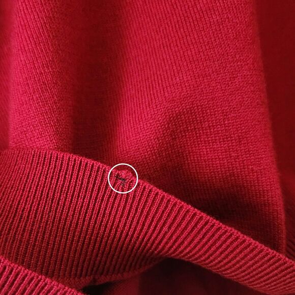 Brooks Brothers Stretch Mens Wool-Blend V-Neck Pullover Sweater Red Size M - Picture 8 of 8